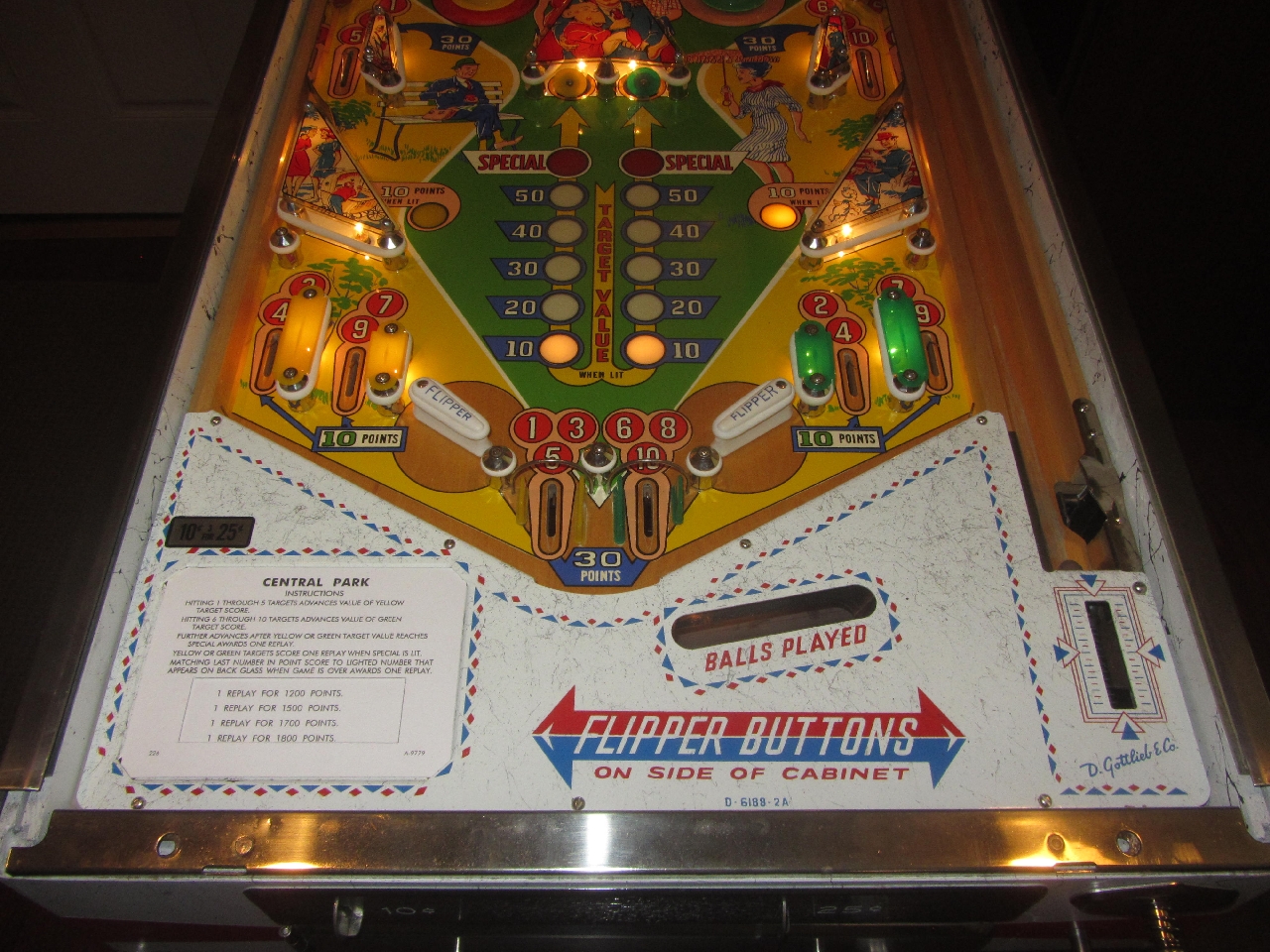 central park pinball machine for sale